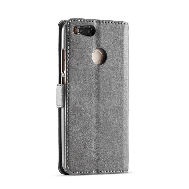 LC.IMEEKE Wallet Leather Stand Cover for Xiaomi Mi A1 / Mi 5X - Grey-3