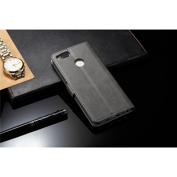 LC.IMEEKE Wallet Leather Stand Cover for Xiaomi Mi A1 / Mi 5X - Grey-5