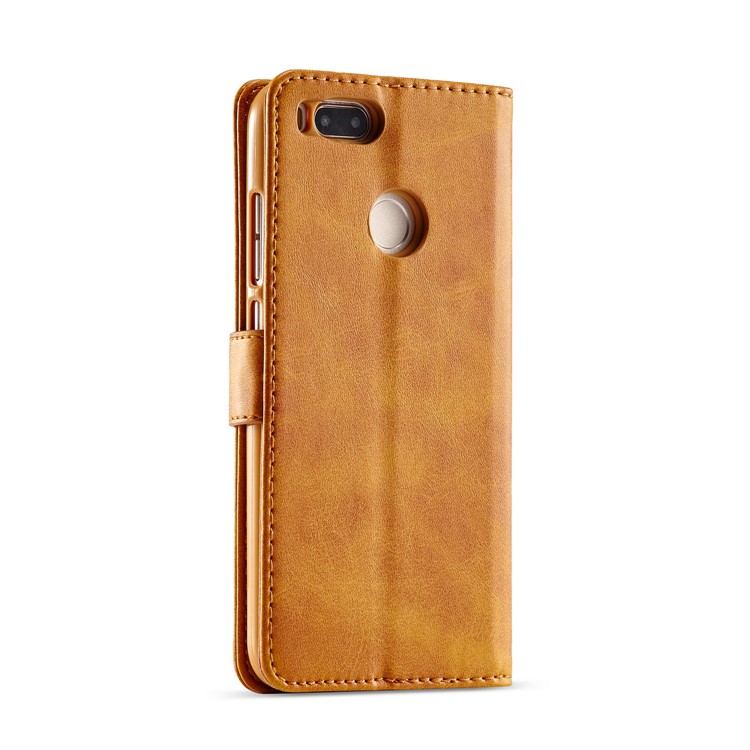 LC.IMEEKE Wallet Leather Mobile Phone Case for Xiaomi Mi A1 / Mi 5X - Brown-3
