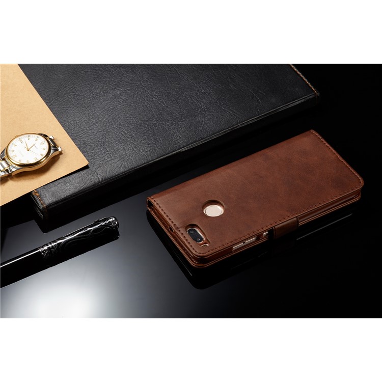 LC.IMEEKE Wallet Leather Protection Shell for Xiaomi Mi A1 / Mi 5X - Coffee-11