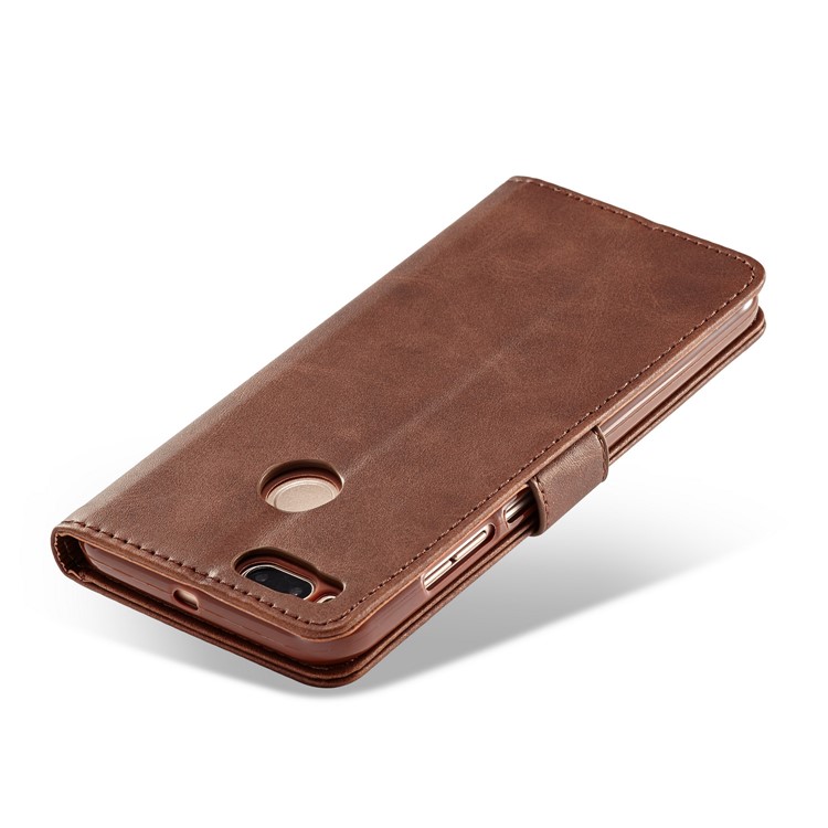 LC.IMEEKE Wallet Leather Protection Shell for Xiaomi Mi A1 / Mi 5X - Coffee-5