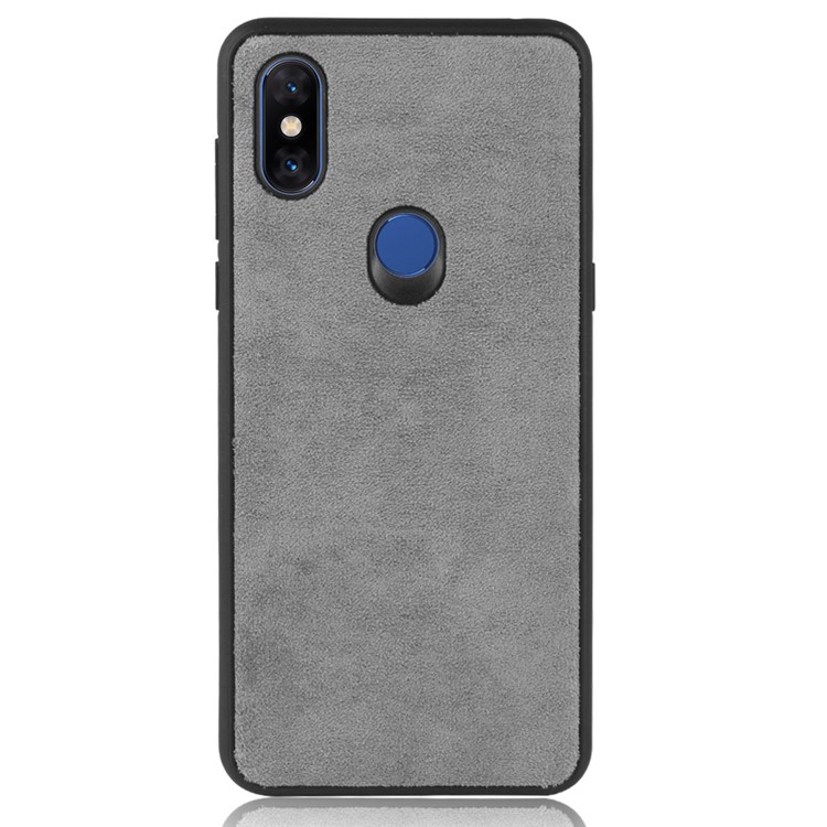Pano De Veludo Retro Revestido PC + Tampa Do Telefone TPU Combo Para Xiaomi Mi Mix 3 - Cinzento-2