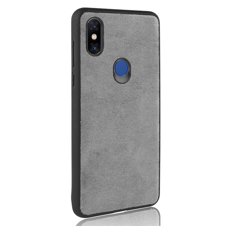 Pano De Veludo Retro Revestido PC + Tampa Do Telefone TPU Combo Para Xiaomi Mi Mix 3 - Cinzento-3