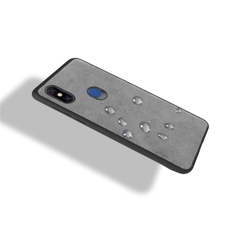 Pano De Veludo Retro Revestido PC + Tampa Do Telefone TPU Combo Para Xiaomi Mi Mix 3 - Cinzento-4