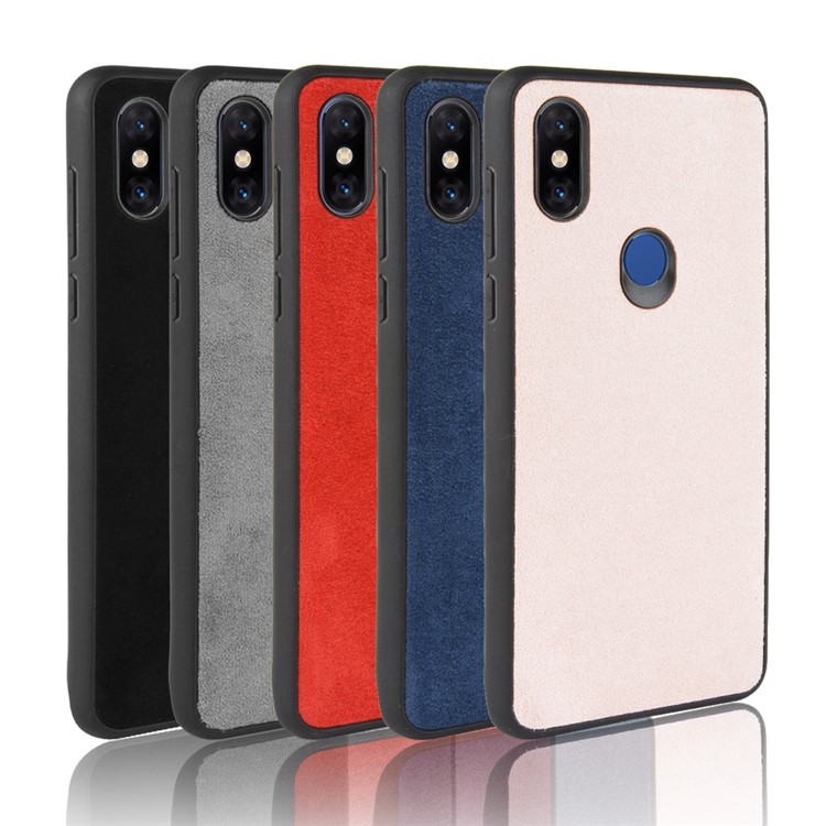Pano De Veludo Retro Revestido PC + Tampa Do Telefone TPU Combo Para Xiaomi Mi Mix 3 - Cinzento-8