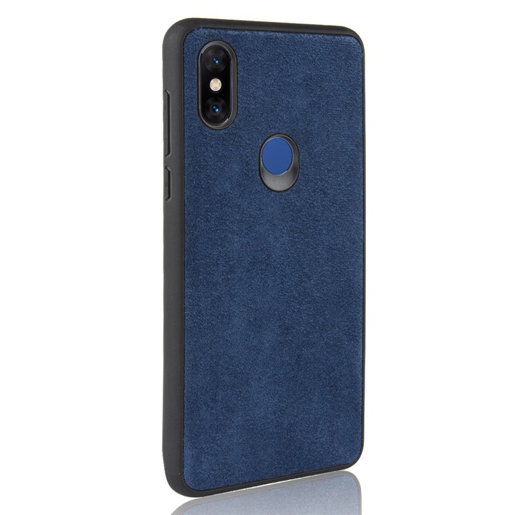 Retro Velvet Cloth Coated PC + TPU Hybrid Case Accessory for Xiaomi Mi Mix 3 - Blue-3