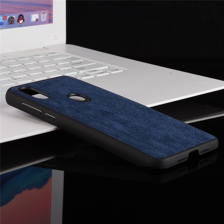 Retro Velvet Cloth Coated PC + TPU Hybrid Case Accessory for Xiaomi Mi Mix 3 - Blue-7