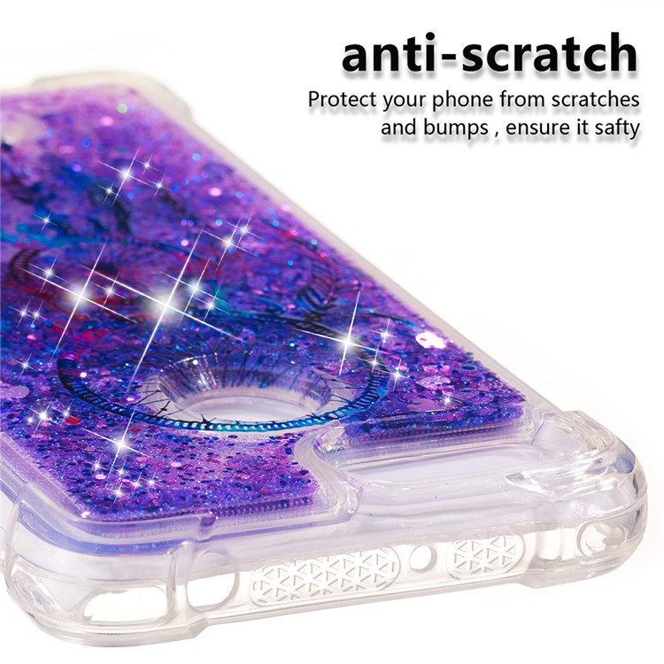 Pattern Printing Flowing Quicksand TPU Case for Xiaomi Redmi 6 - Blue Dream Catcher-3