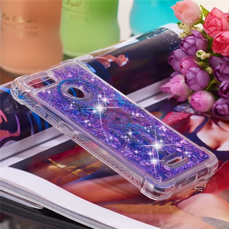 Pattern Printing Flowing Quicksand TPU Case for Xiaomi Redmi 6 - Blue Dream Catcher-4