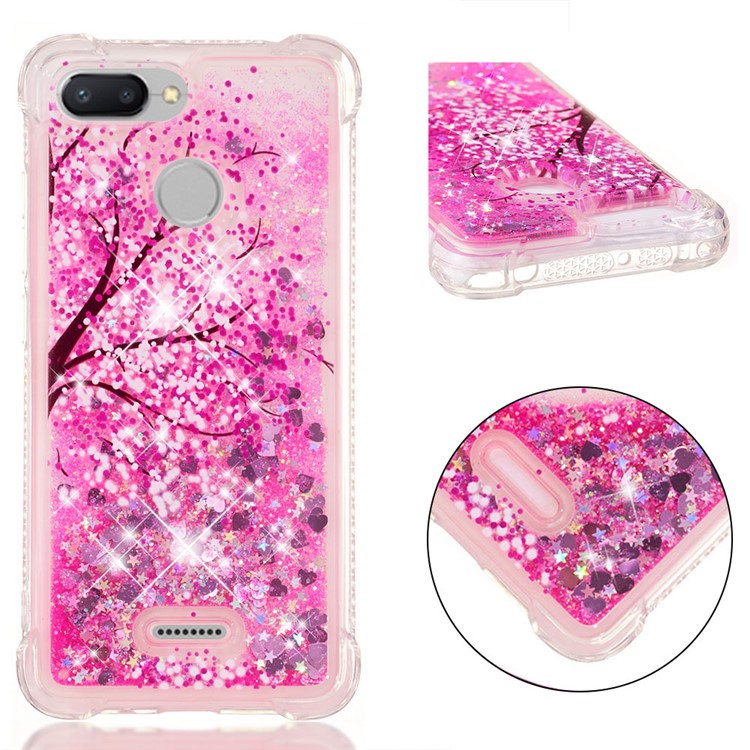Pattern Printing Flowing Quicksand TPU Phone Shell for Xiaomi Redmi 6 - Tree-1