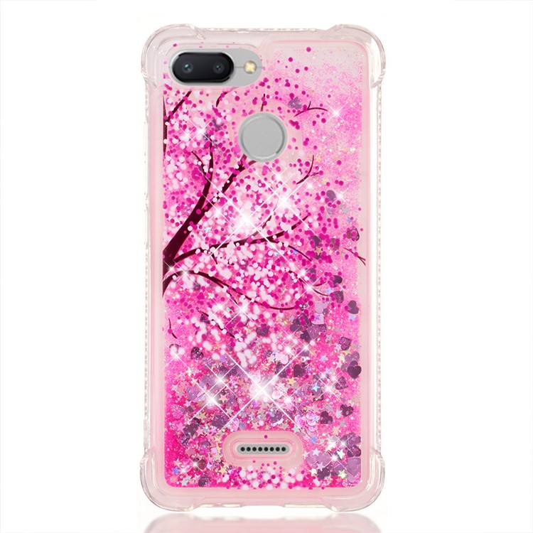 Pattern Printing Flowing Quicksand TPU Phone Shell for Xiaomi Redmi 6 - Tree-2