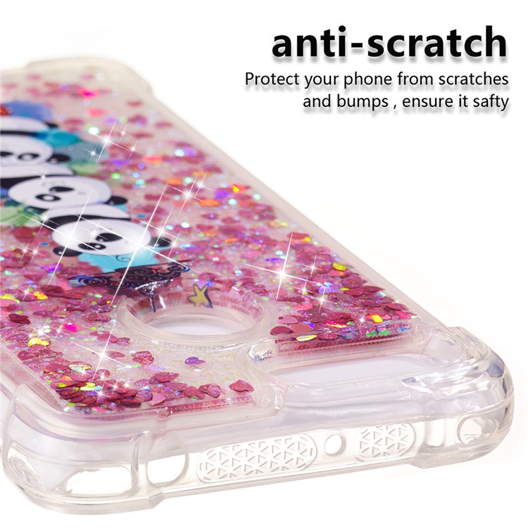 Pattern Printing Flowing Quicksand TPU Mobile Phone Case for Xiaomi Redmi 6 - Pandas-3