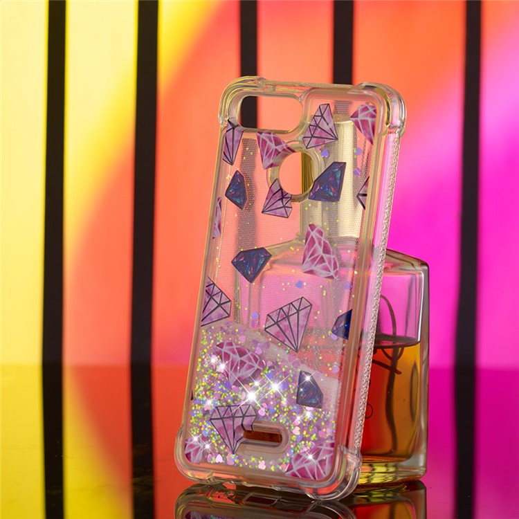 Pattern Printing Flowing Quicksand TPU Case Cover for Xiaomi Redmi 6 - Diamonds-5