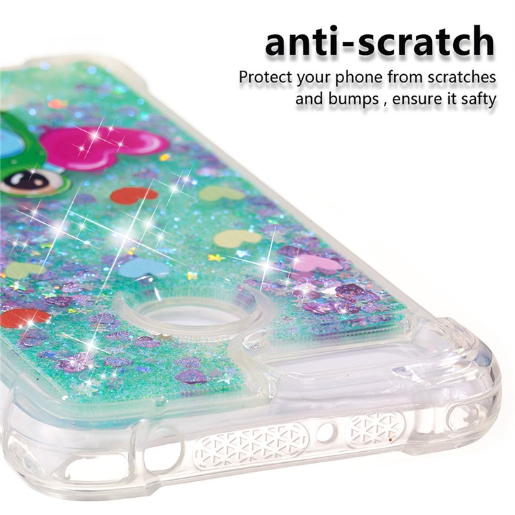 Pattern Printing Flowing Quicksand TPU Case Mobile Accessory for Xiaomi Redmi 6 - Hearts-3