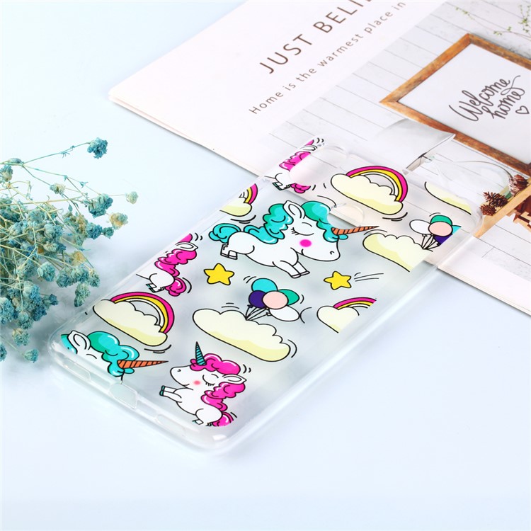 For Xiaomi Mi Max 3 Pattern Printing Soft TPU Back Case - Unicorn-2