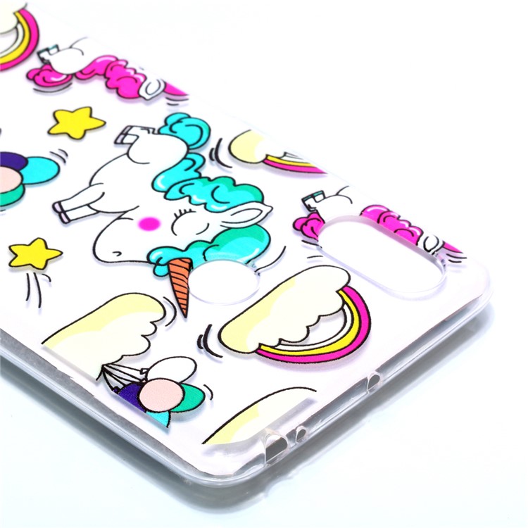 For Xiaomi Mi Max 3 Pattern Printing Soft TPU Back Case - Unicorn-4