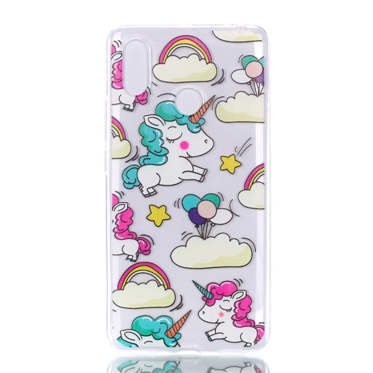 For Xiaomi Mi Max 3 Pattern Printing Soft TPU Back Case - Unicorn-6