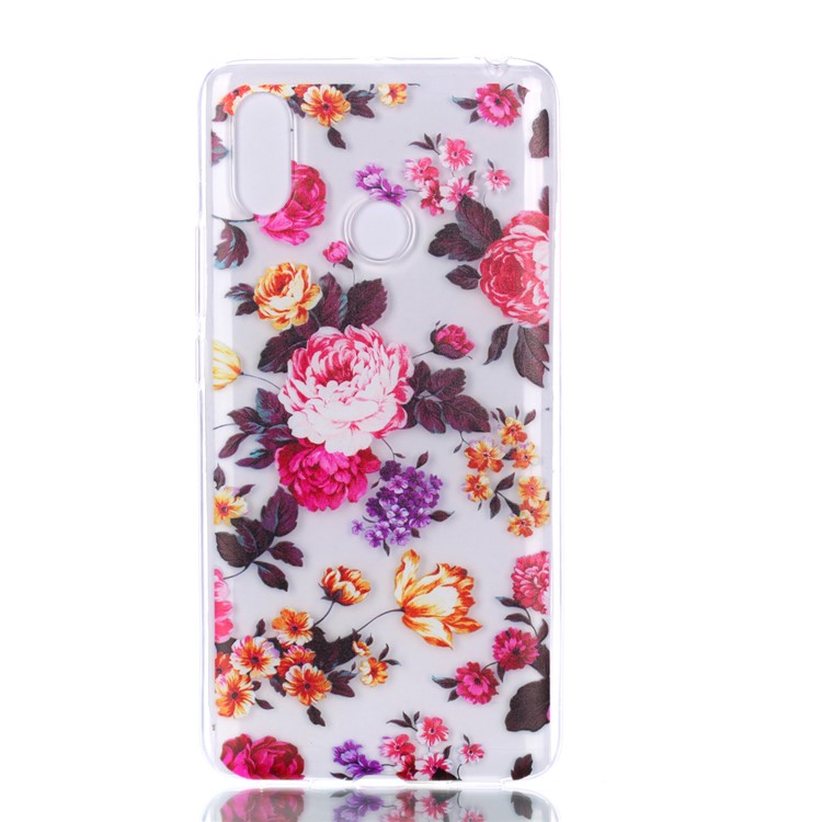 For Xiaomi Mi Max 3 Pattern Printing Soft TPU Back Cover - Blooming Flower-5
