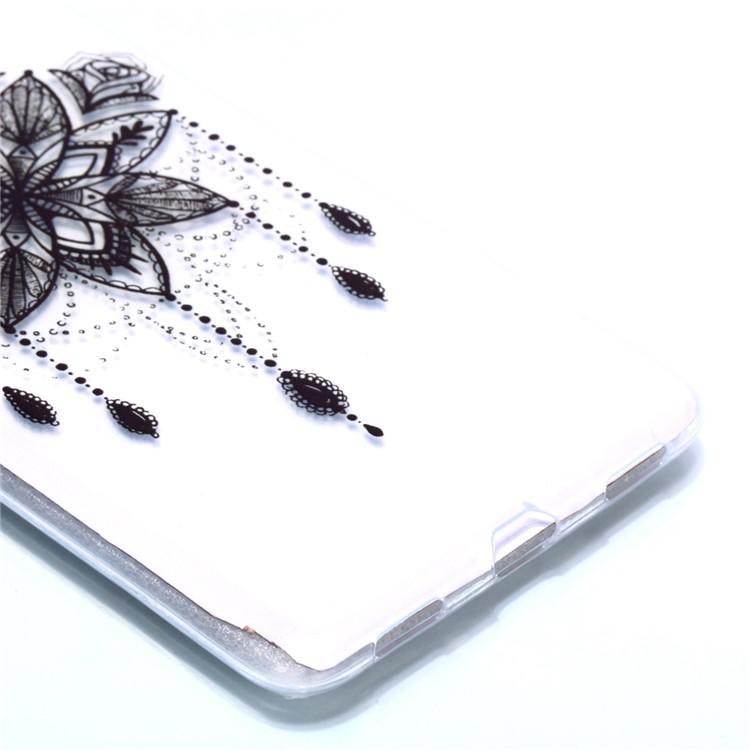 For Xiaomi Mi Max 3 Pattern Printing Soft TPU Phone Cover - Black Flower-3