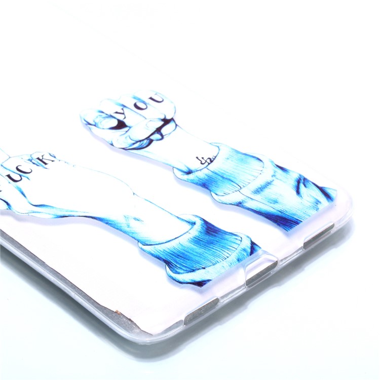 For Xiaomi Mi Max 3 Pattern Printing TPU Case Soft Cell Phone Cover - Fuck You Gesture-3