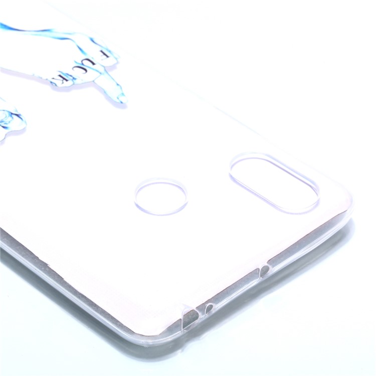 For Xiaomi Mi Max 3 Pattern Printing TPU Case Soft Cell Phone Cover - Fuck You Gesture-4