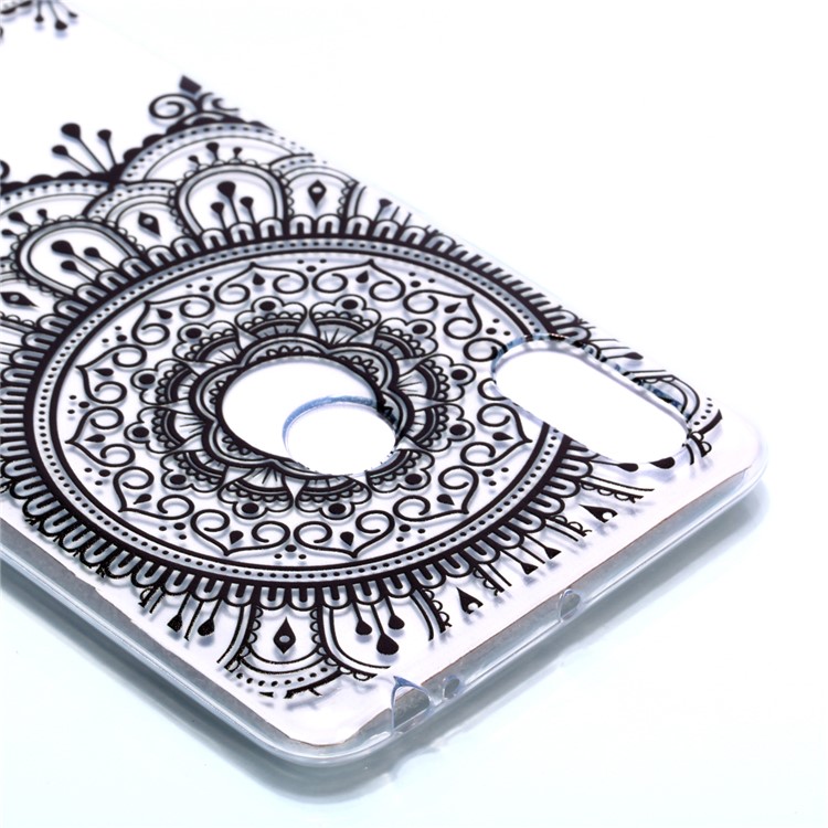 For Xiaomi Mi Max 3 Pattern Printing Soft TPU Case Accessory - Lace Flower-4