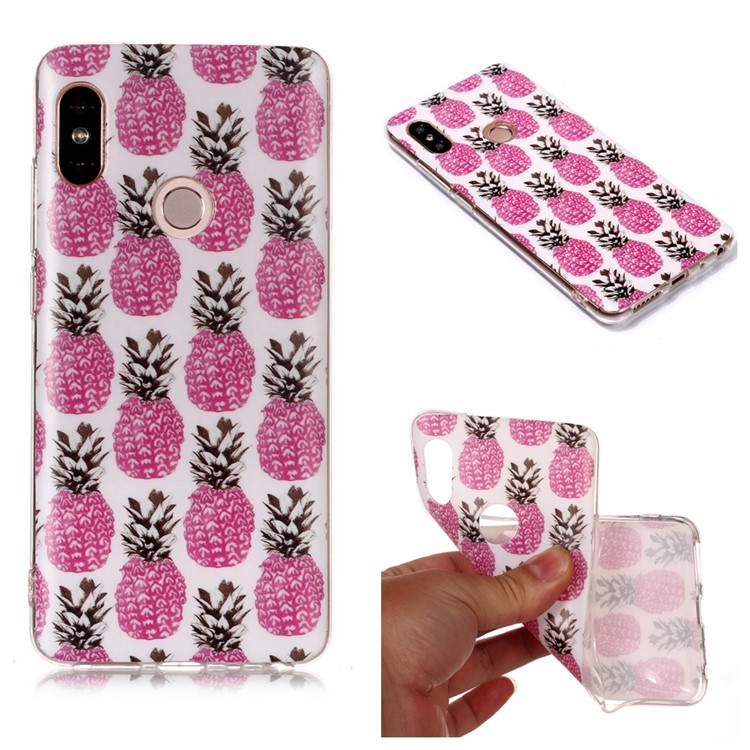 Patterned IMD Soft Matte TPU Phone Case for Xiaomi Redmi Note 5 Pro (Dual Camera) / Redmi Note 5 (China) - Pineapple-1