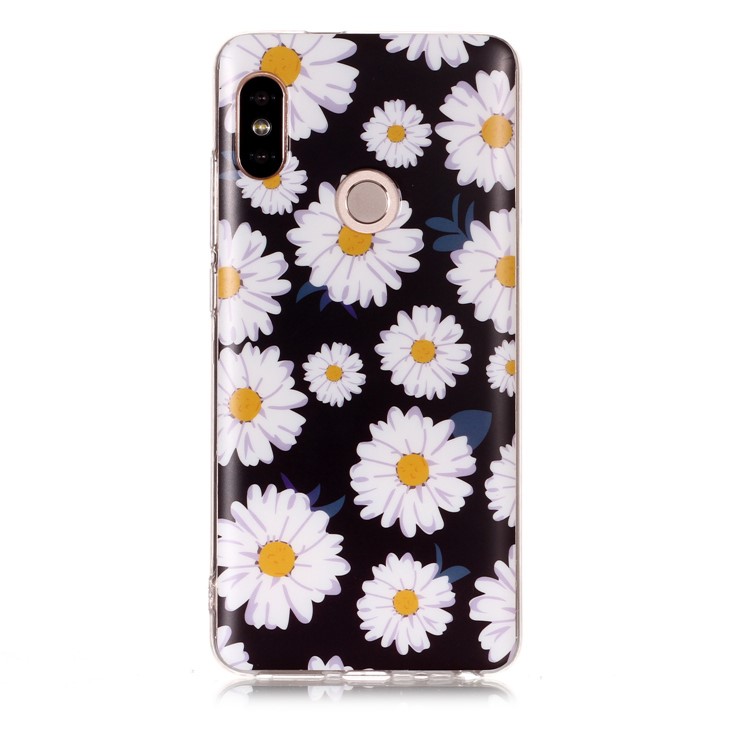 Patterned IMD Soft Matte TPU Phone Casing for Xiaomi Redmi Note 5 Pro (Dual Camera) / Redmi Note 5 (China) - Daisy-2