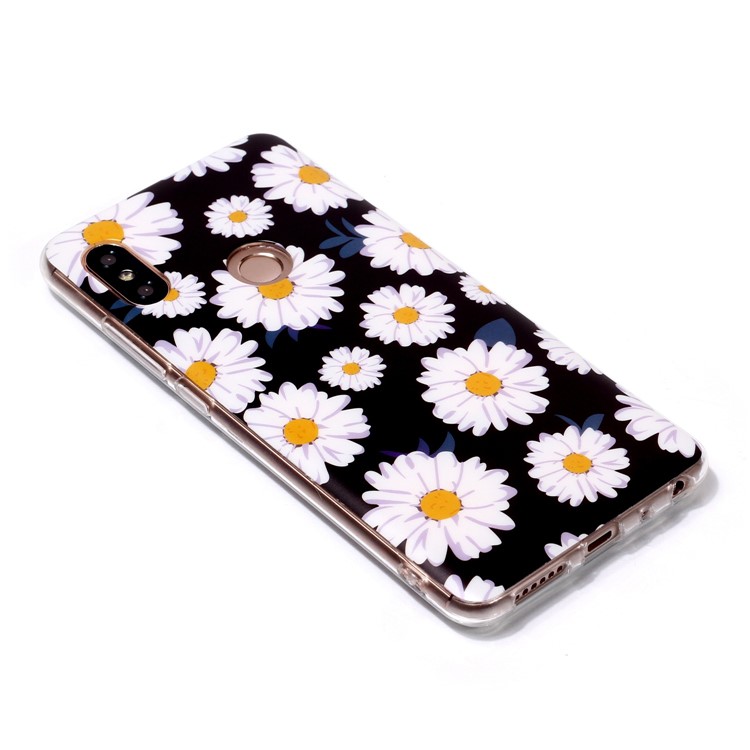 Patterned IMD Soft Matte TPU Phone Casing for Xiaomi Redmi Note 5 Pro (Dual Camera) / Redmi Note 5 (China) - Daisy-3
