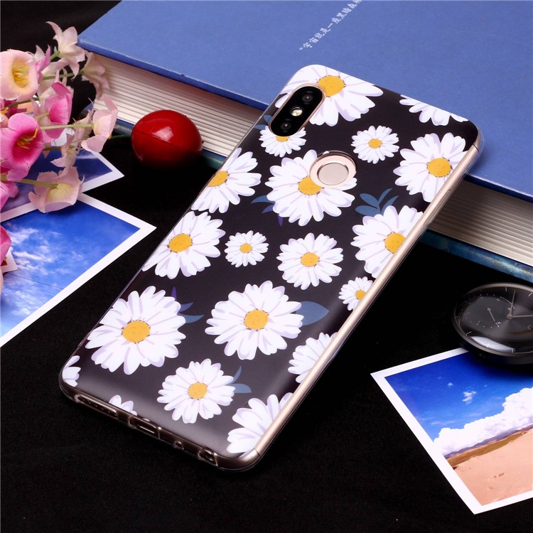 Patterned IMD Soft Matte TPU Phone Casing for Xiaomi Redmi Note 5 Pro (Dual Camera) / Redmi Note 5 (China) - Daisy-4