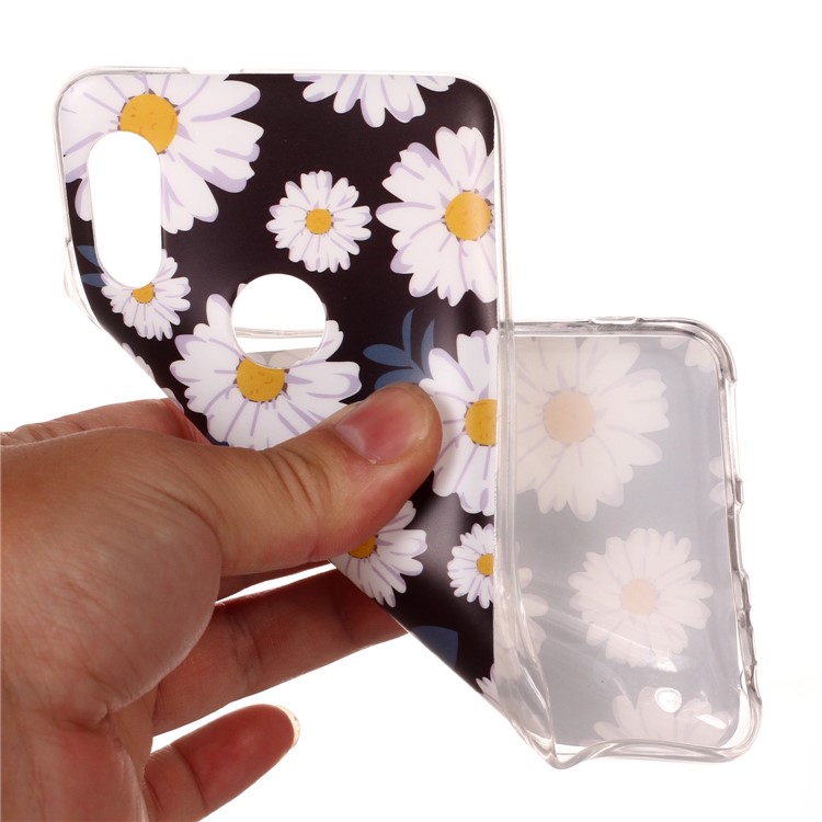 Patterned IMD Soft Matte TPU Phone Casing for Xiaomi Redmi Note 5 Pro (Dual Camera) / Redmi Note 5 (China) - Daisy-5