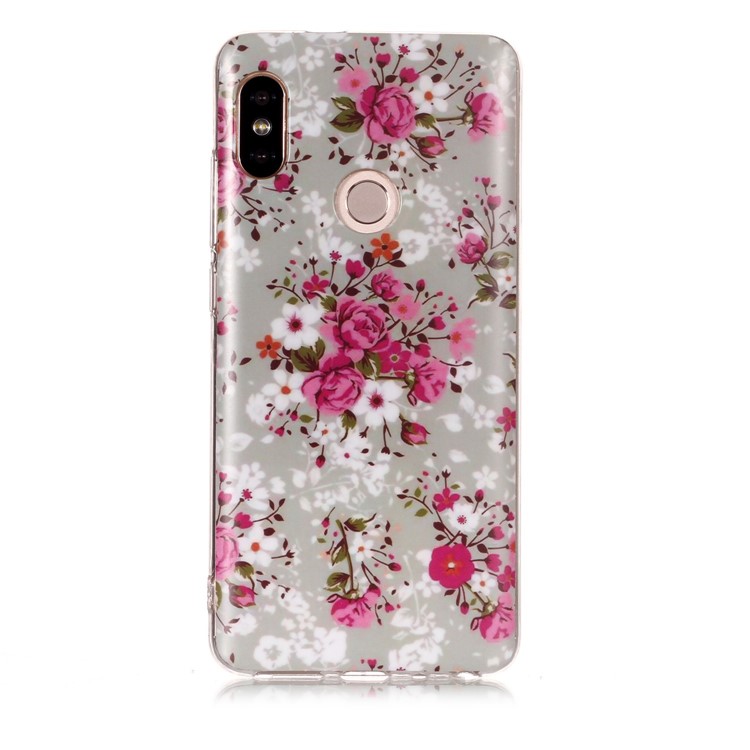 Patterned IMD Soft Matte TPU Cell Phone Cover for Xiaomi Redmi Note 5 Pro (Dual Camera) / Redmi Note 5 (China) - Pretty Flower-2