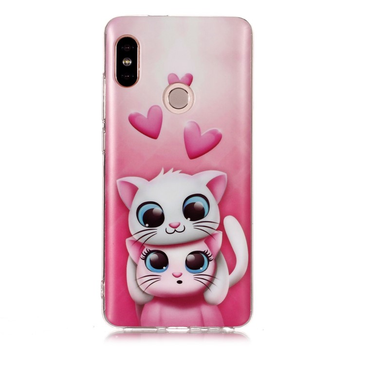 Gemusterte IMD-Soft-Matt-TPU-Handyhülle Für Xiaomi Redmi Note 5 Pro (Dual-Kamera) / Redmi Note 5 (china) - Schöne Katzen-2