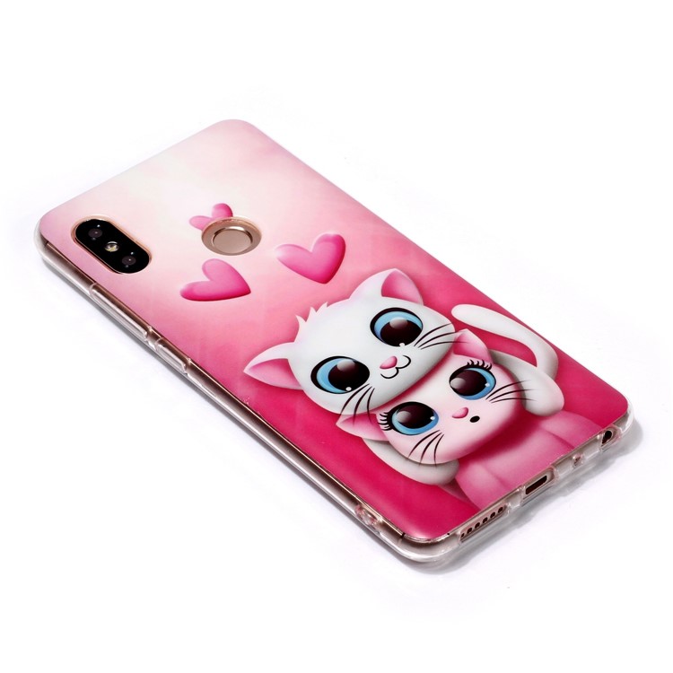 Gemusterte IMD-Soft-Matt-TPU-Handyhülle Für Xiaomi Redmi Note 5 Pro (Dual-Kamera) / Redmi Note 5 (china) - Schöne Katzen-3