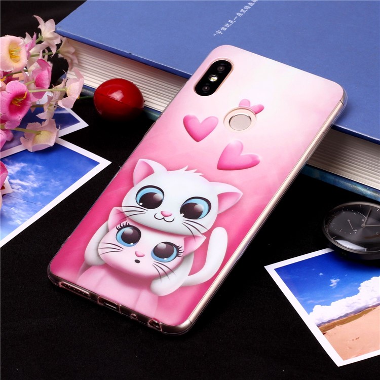 Gemusterte IMD-Soft-Matt-TPU-Handyhülle Für Xiaomi Redmi Note 5 Pro (Dual-Kamera) / Redmi Note 5 (china) - Schöne Katzen-4