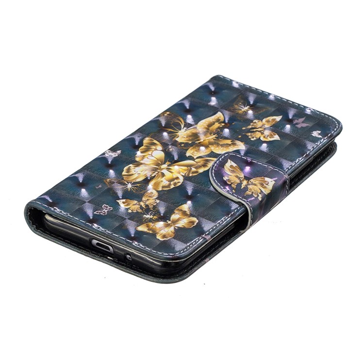 Patterned Light Spot Decor Leather Stand Protective Shell for Xiaomi Redmi 6 - Flying Butterfly-4