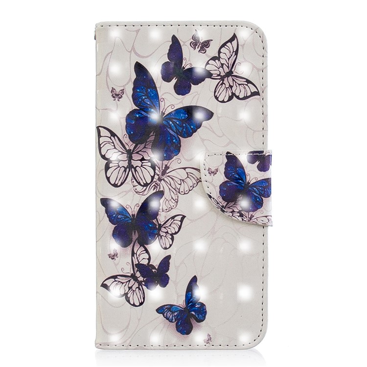 Patterned Light Spot Decor Leather Phone Accessory Case for Xiaomi Redmi 6 - Beautiful Butterfly-2