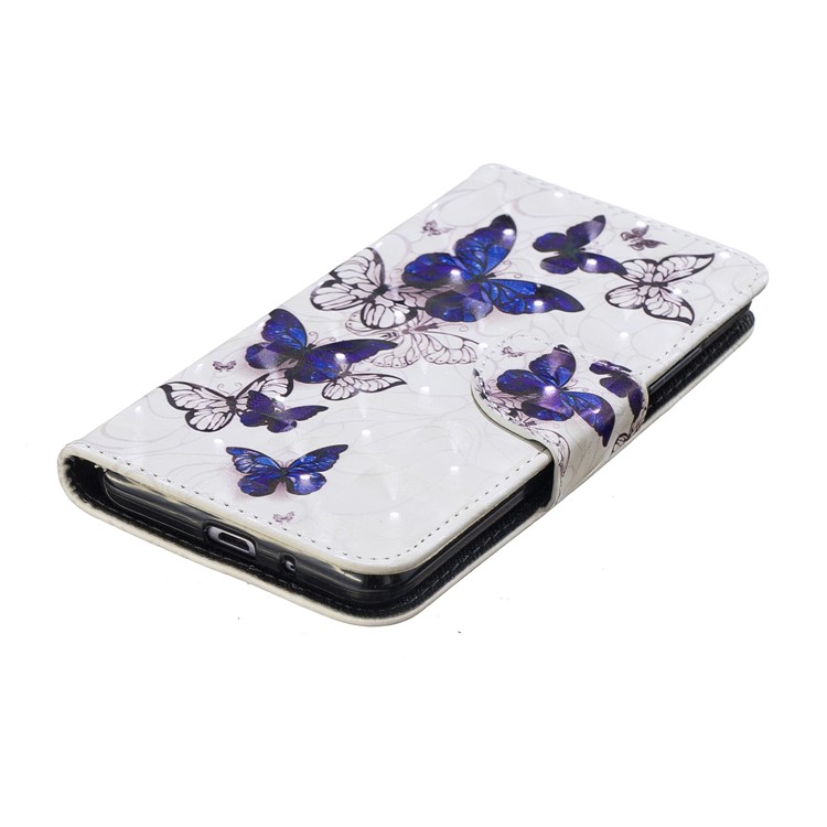 Patterned Light Spot Decor Leather Phone Accessory Case for Xiaomi Redmi 6 - Beautiful Butterfly-4
