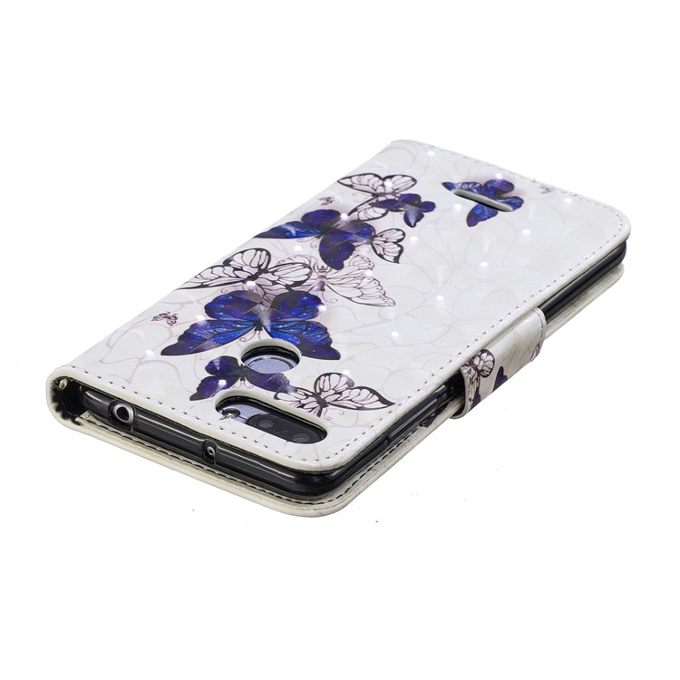 Patterned Light Spot Decor Leather Phone Accessory Case for Xiaomi Redmi 6 - Beautiful Butterfly-5