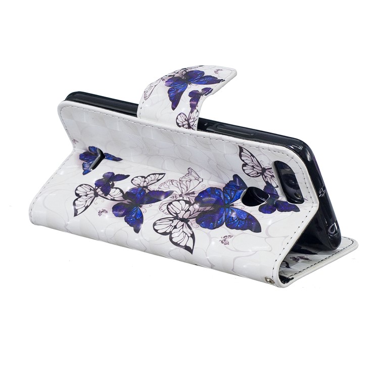 Patterned Light Spot Decor Leather Phone Accessory Case for Xiaomi Redmi 6 - Beautiful Butterfly-7