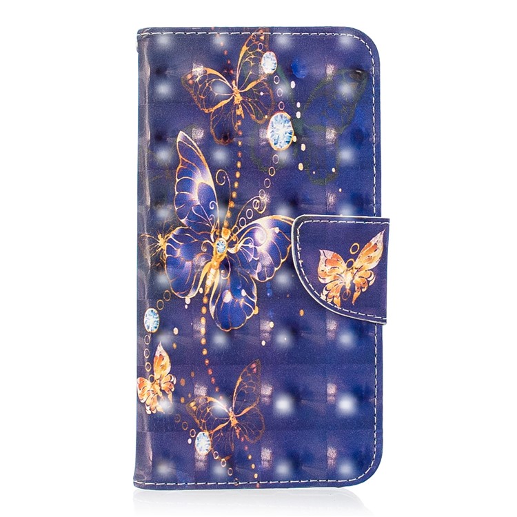 Patterned Light Spot Decor Leather Stand Mobile Cover for Xiaomi Mi A2 Lite / Redmi 6 Pro - Vivid Butterfly-2