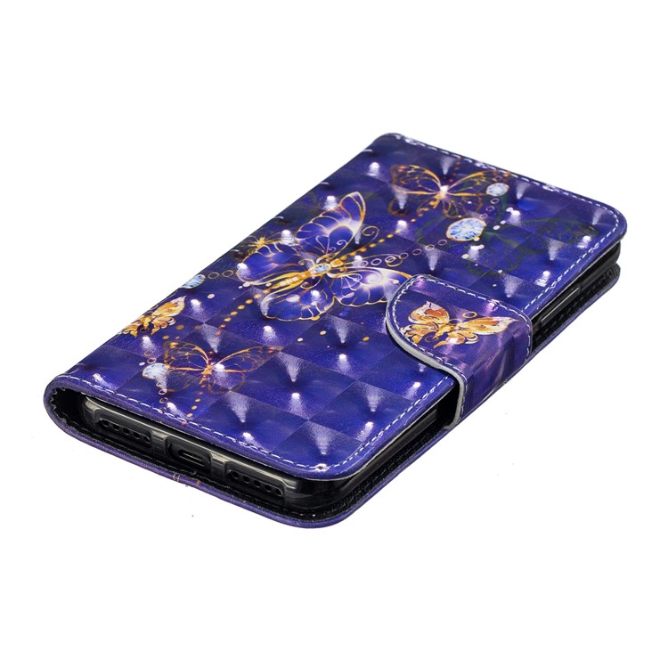 Patterned Light Spot Decor Leather Stand Mobile Cover for Xiaomi Mi A2 Lite / Redmi 6 Pro - Vivid Butterfly-4