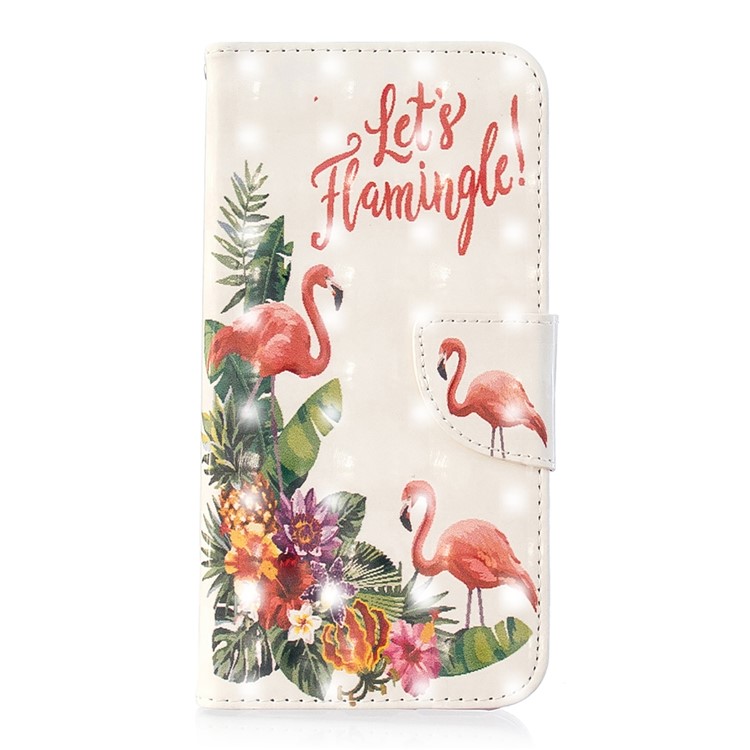 Patterned Light Spot Decor Leather Stand Phone Shell for Xiaomi Mi A2 Lite / Redmi 6 Pro - Flamingo-2