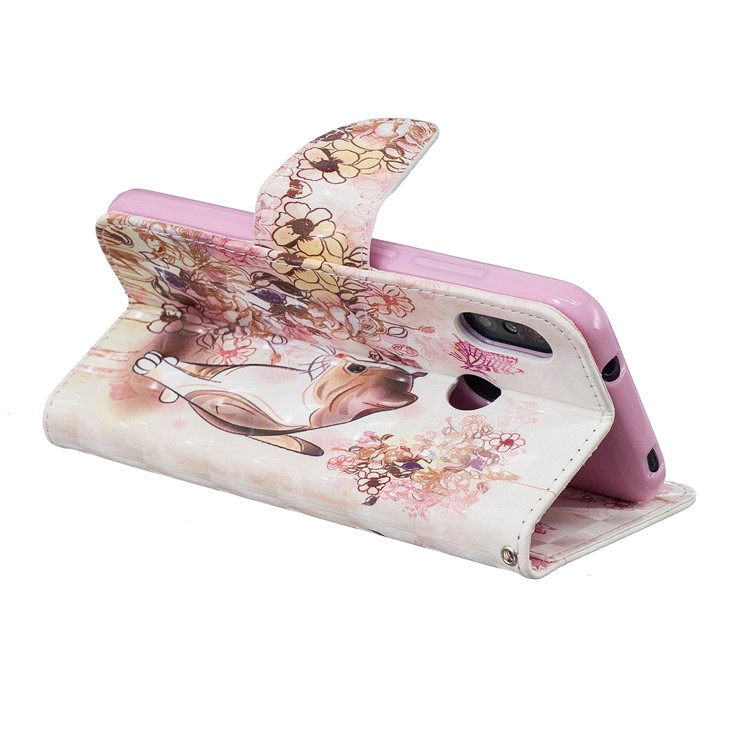 Patterned Light Spot Decor Leather Stand Protective Cover for Xiaomi Mi A2 Lite / Redmi 6 Pro - Cat and Flowers-7
