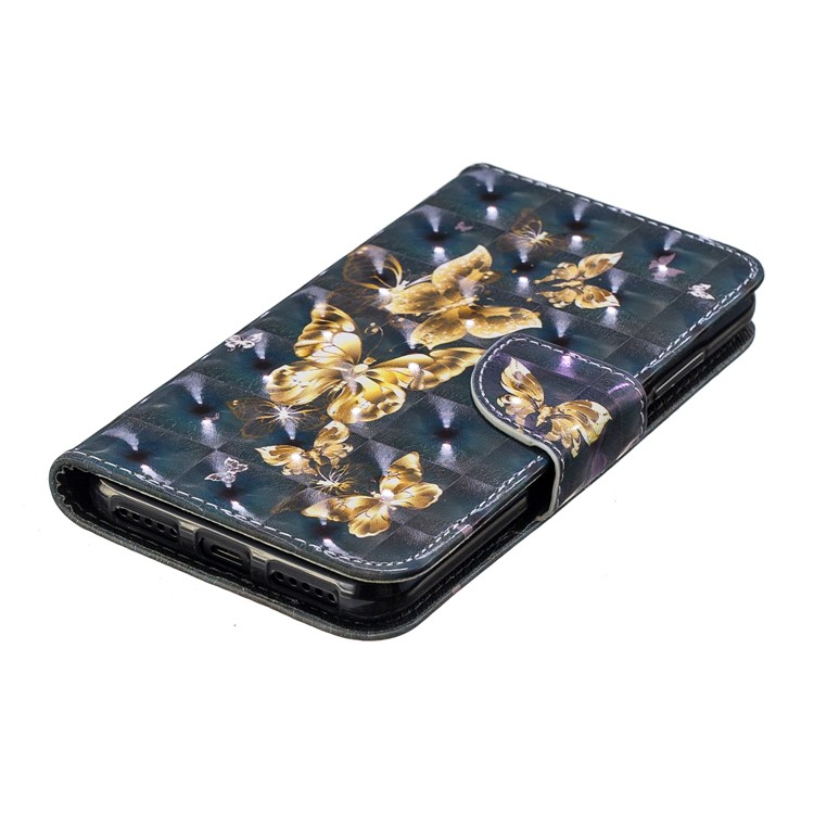 Patterned Light Spot Decor Leather Stand Protective Shell for Xiaomi Mi A2 Lite / Redmi 6 Pro - Flying Butterfly-4