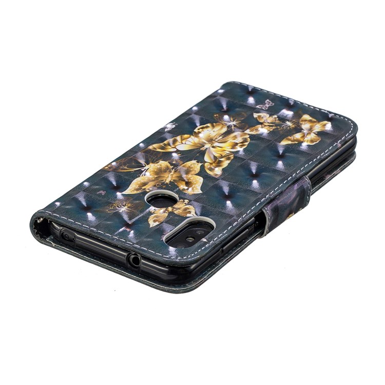 Patterned Light Spot Decor Leather Stand Protective Shell for Xiaomi Mi A2 Lite / Redmi 6 Pro - Flying Butterfly-5