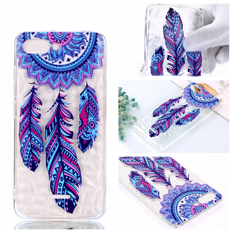 Pattern Printing Embossed 3D Diamond Surface TPU Case for Xiaomi Redmi 6A - Dream Catcher-1