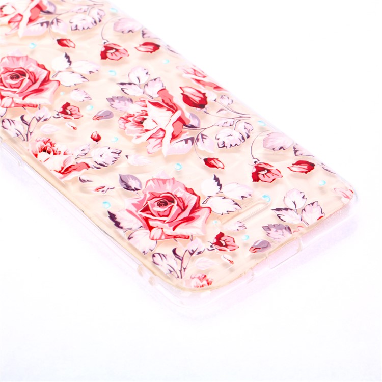 Pattern Printing Embossed 3D Diamond Surface TPU Cover for Xiaomi Redmi 6A - Vivid Flowers-3