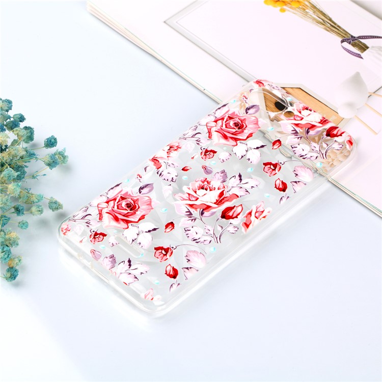 Pattern Printing Embossed 3D Diamond Surface TPU Cover for Xiaomi Redmi 6A - Vivid Flowers-5