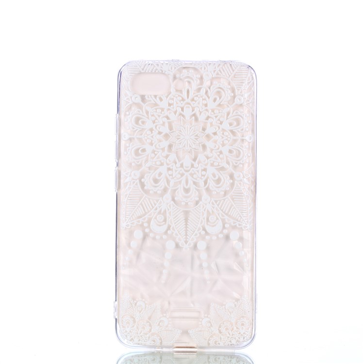 Pattern Printing Embossed 3D Diamond Surface TPU Back Case for Xiaomi Redmi 6A - Mandala Flower-2